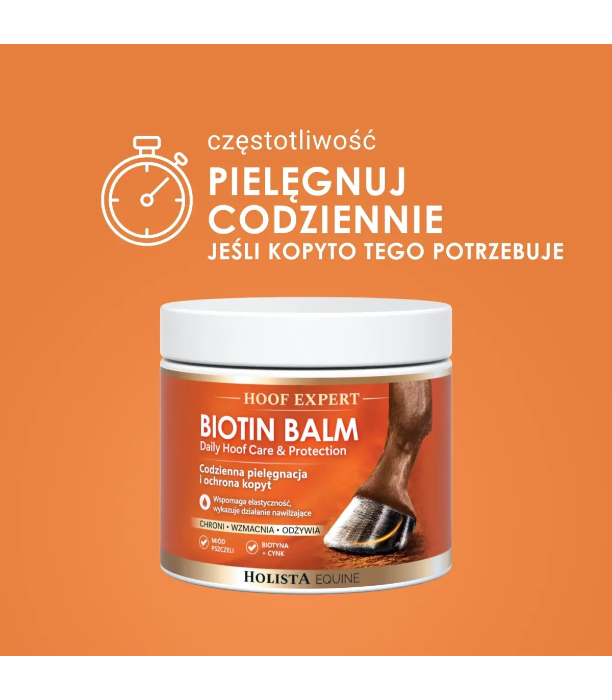Hoof Expert Biotin Balm 450ml Codzienna pielęgnacja i ochrona kopyt