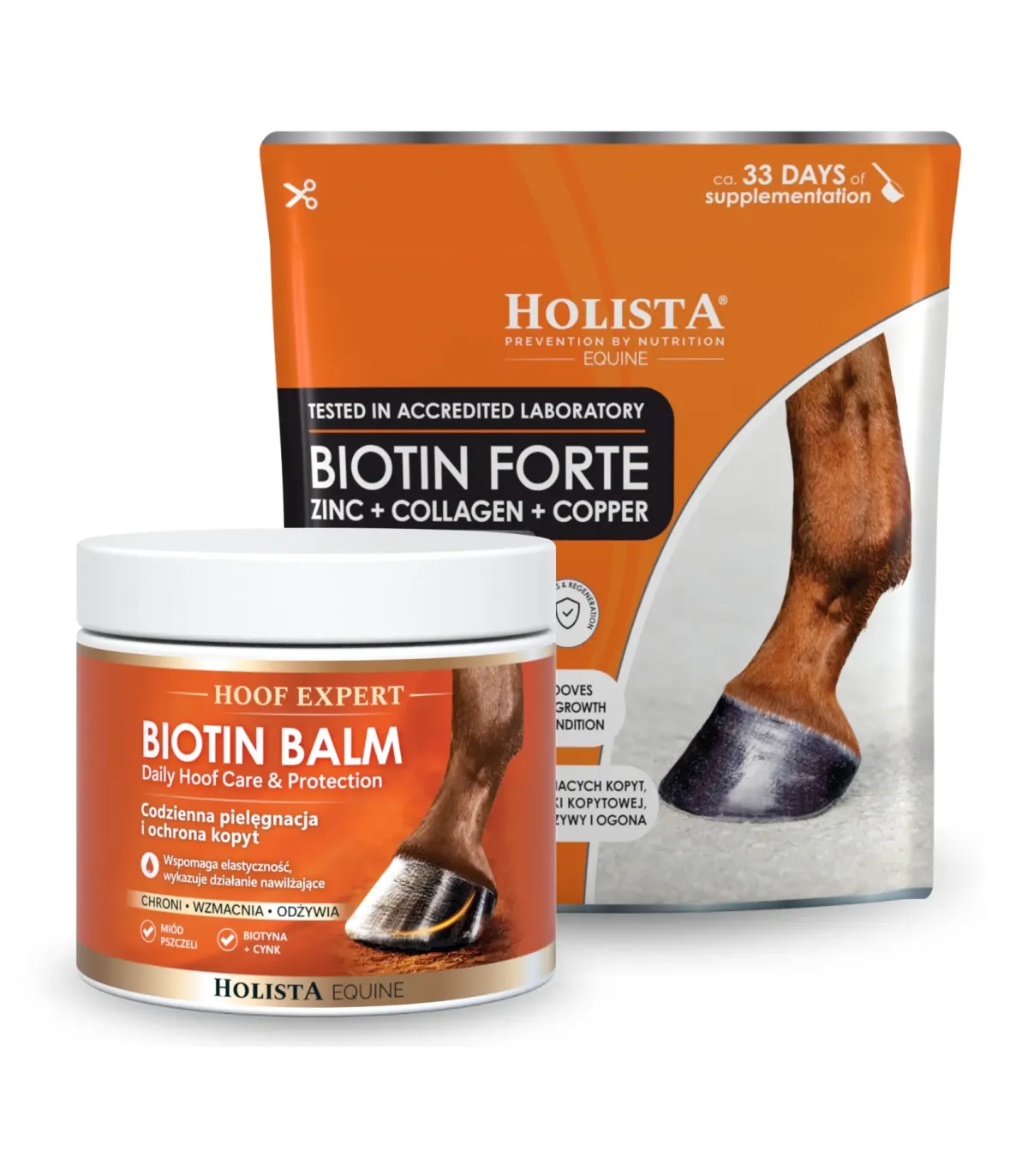 Smar Hoof Expert Biotin Balm + Biotin Forte 500g kompletna ochrona dla kopyt