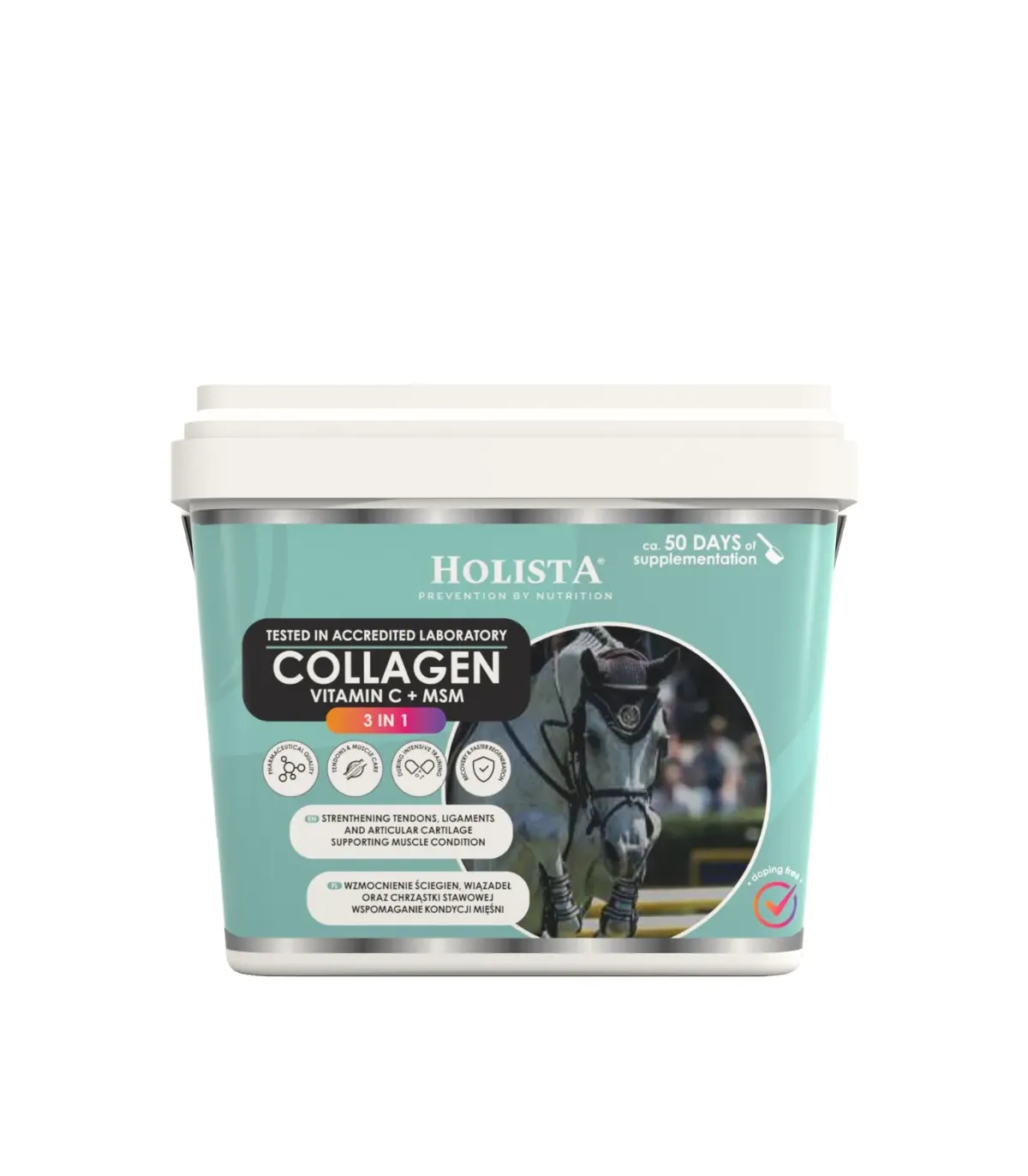 Kolagen 3w1 Vit C + MSM 800g - wzmocnienie stawów koni