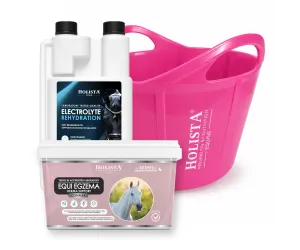 Elektrolity Rehydration 1l + Equi Egzema 1700g + Wiadro elastyczne 17l GRATIS