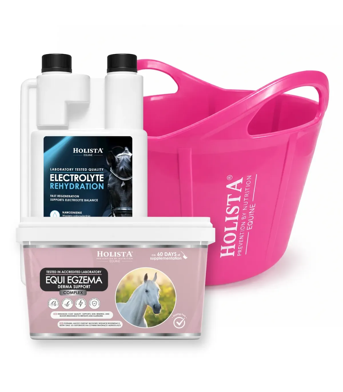 Elektrolity Rehydration 1l + Equi Egzema 1700g + Wiadro elastyczne 17l GRATIS