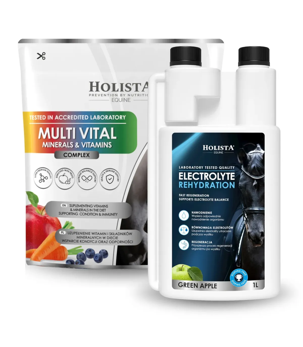 Elektrolity Holista Equine Rehydration 1l + Multi Vital 1500g
