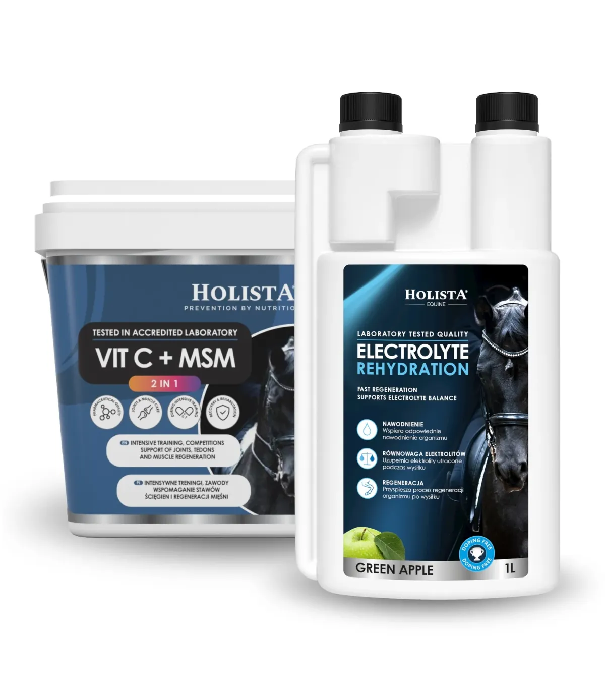 Elektrolity Holista Equine Rehydration 1l + Witamina C + MSM 1000g