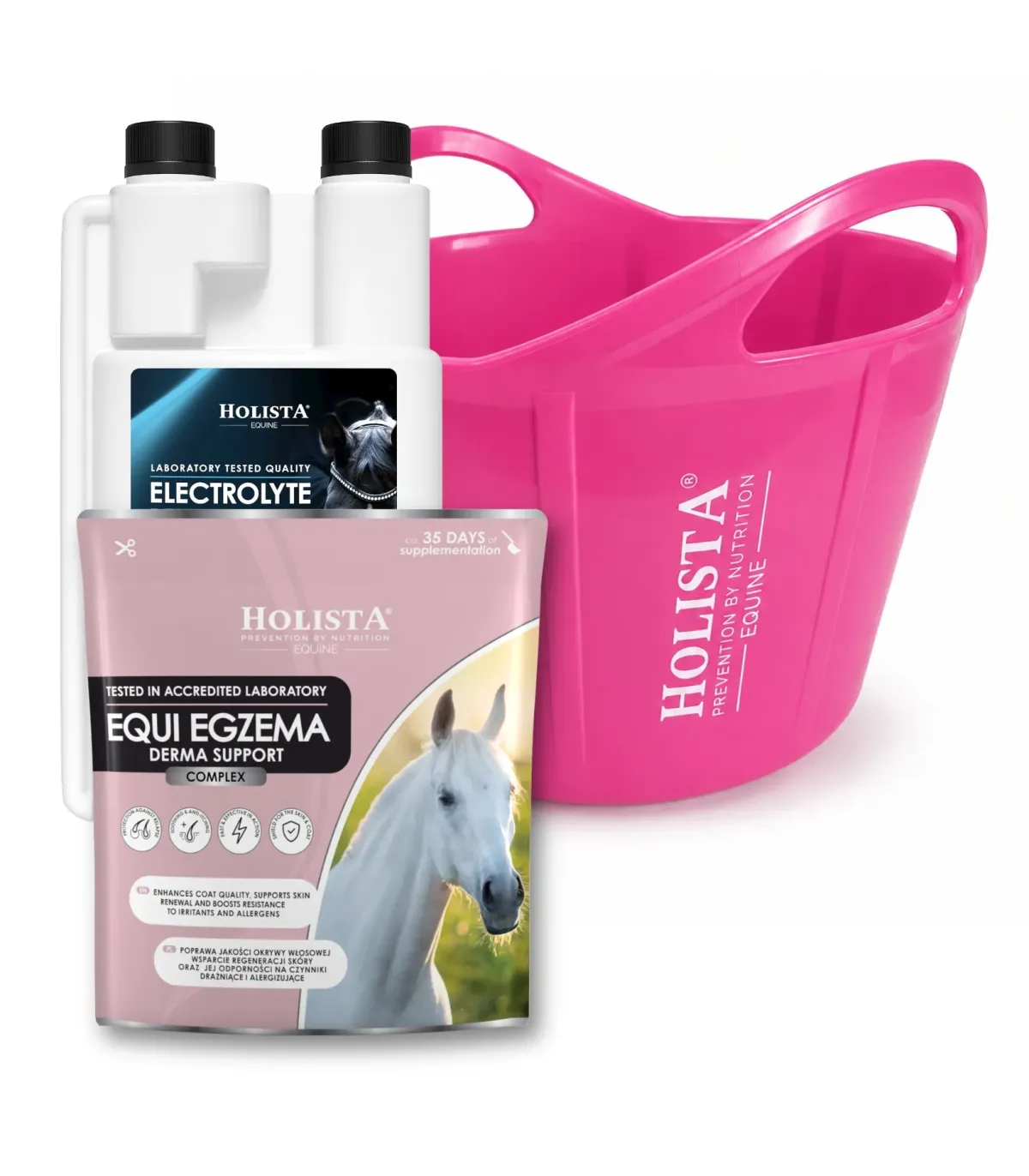 Elektrolity Rehydration 1l + Equi Egzema 1000g + Wiadro elastyczne 17l GRATIS
