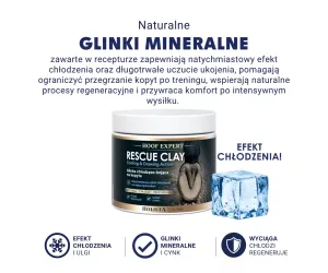 Chłodząco-kojąca glinka dla kopyt - Hoof Expert Rescue Clay 200g