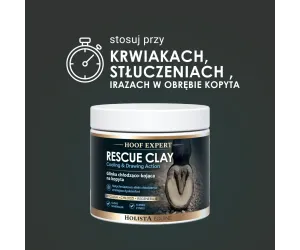 Chłodząco-kojąca glinka dla kopyt - Hoof Expert Rescue Clay 200g