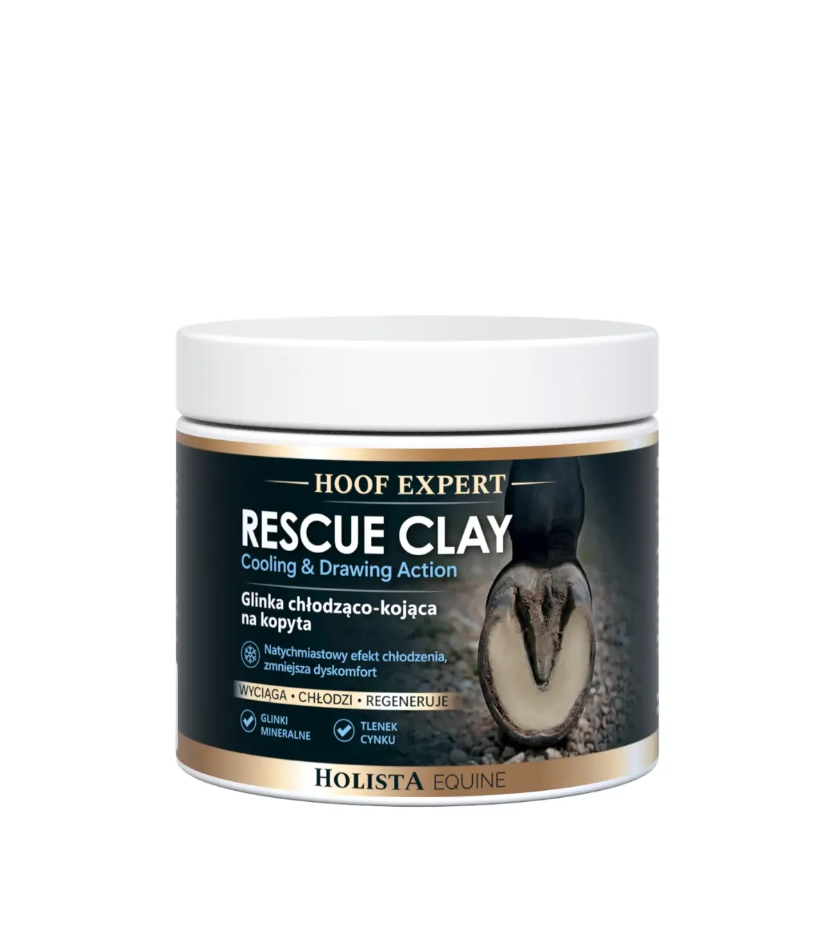 Chłodząco-kojąca glinka dla kopyt - Hoof Expert Rescue Clay 200g