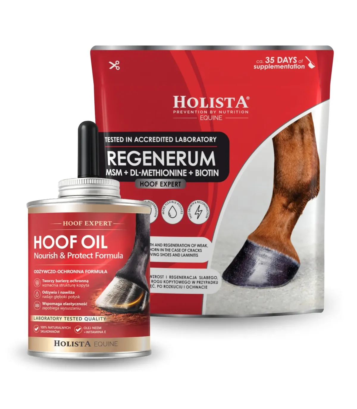 Profesjonalna regeneracja kopyta - Hoof Expert Hoof Oil 400ml + Regenerum 1000g
