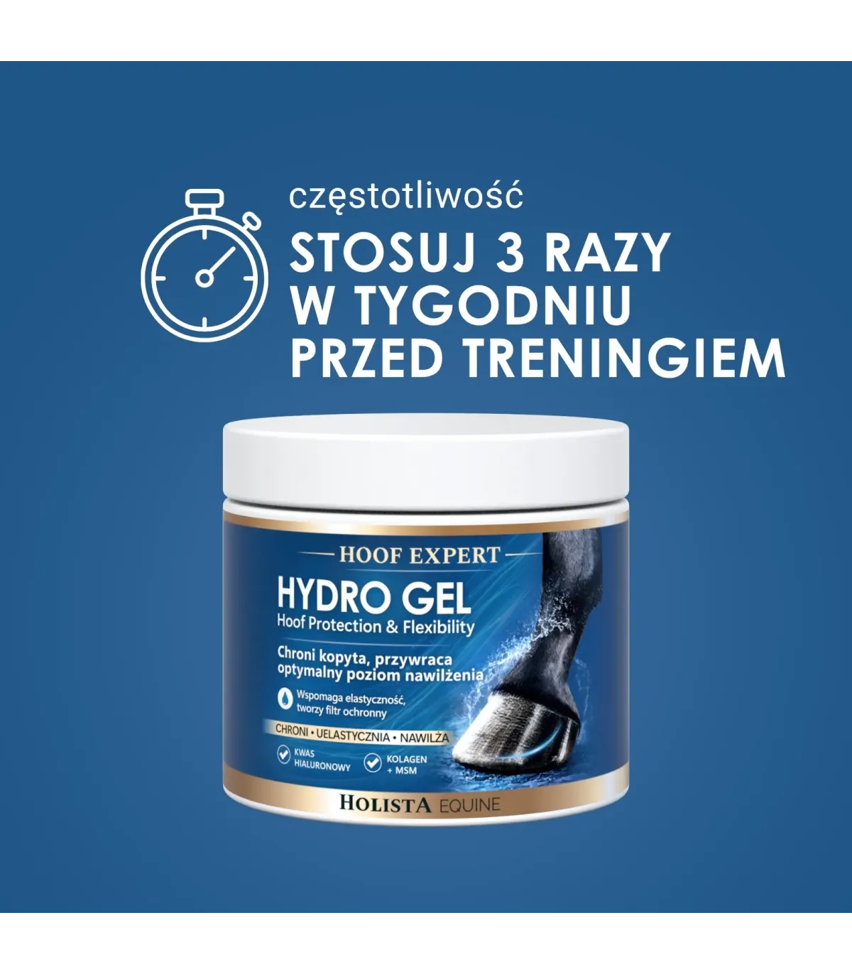 Hoof Expert Hydro Gel 400ml - Chroni kopyta, przywraca optymalne nawilżenie