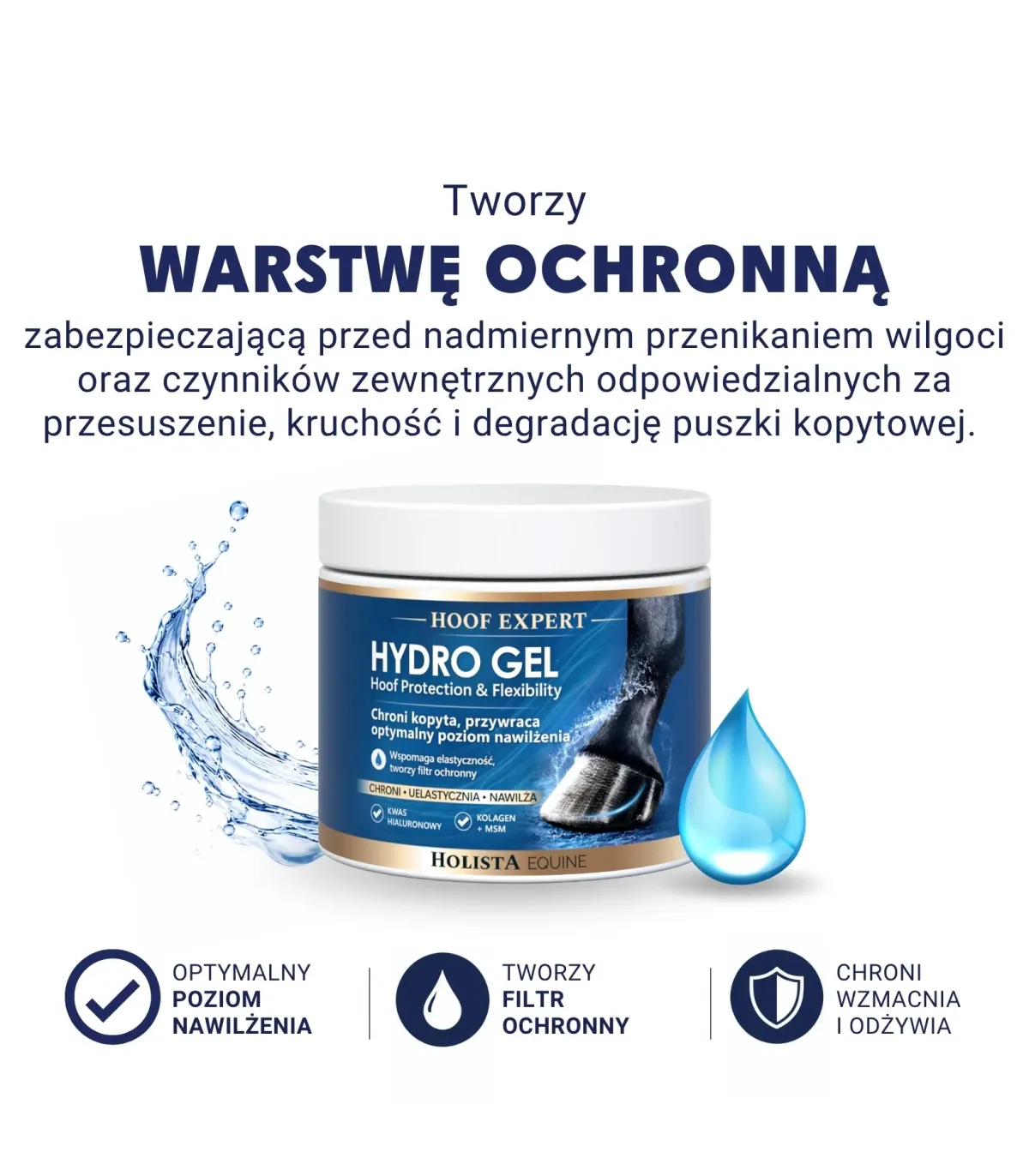 Hoof Expert Hydro Gel 400ml - Chroni kopyta, przywraca optymalne nawilżenie