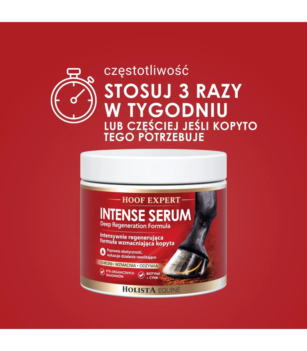Hoof Expert Intense Serum 450ml - Intensywnie regenerująca formuła wzmacniająca kopyta