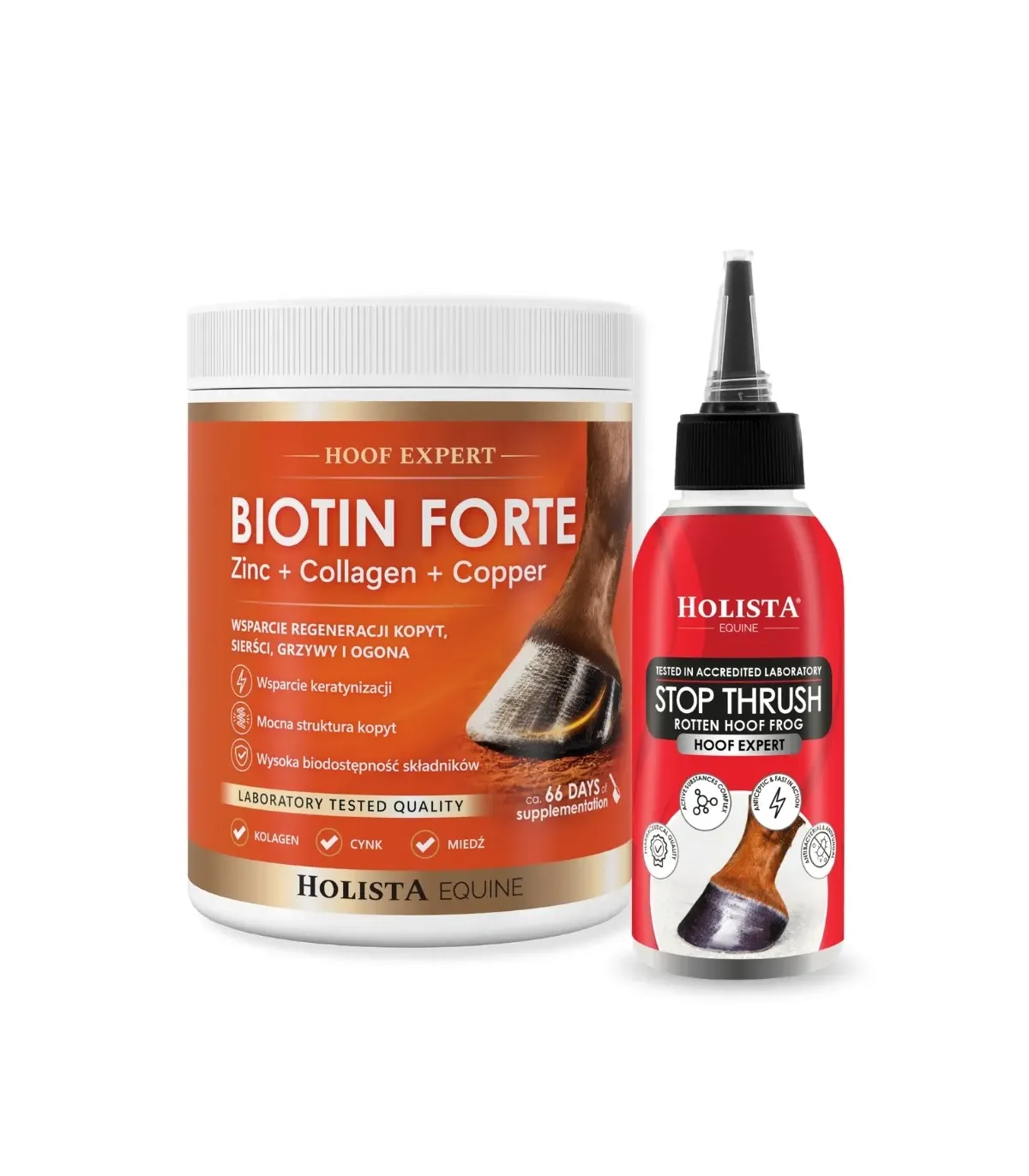 Ochrona strzałki i odżywienie kopyt - Biotin Forte 1000g + Stop Thrush 100ml