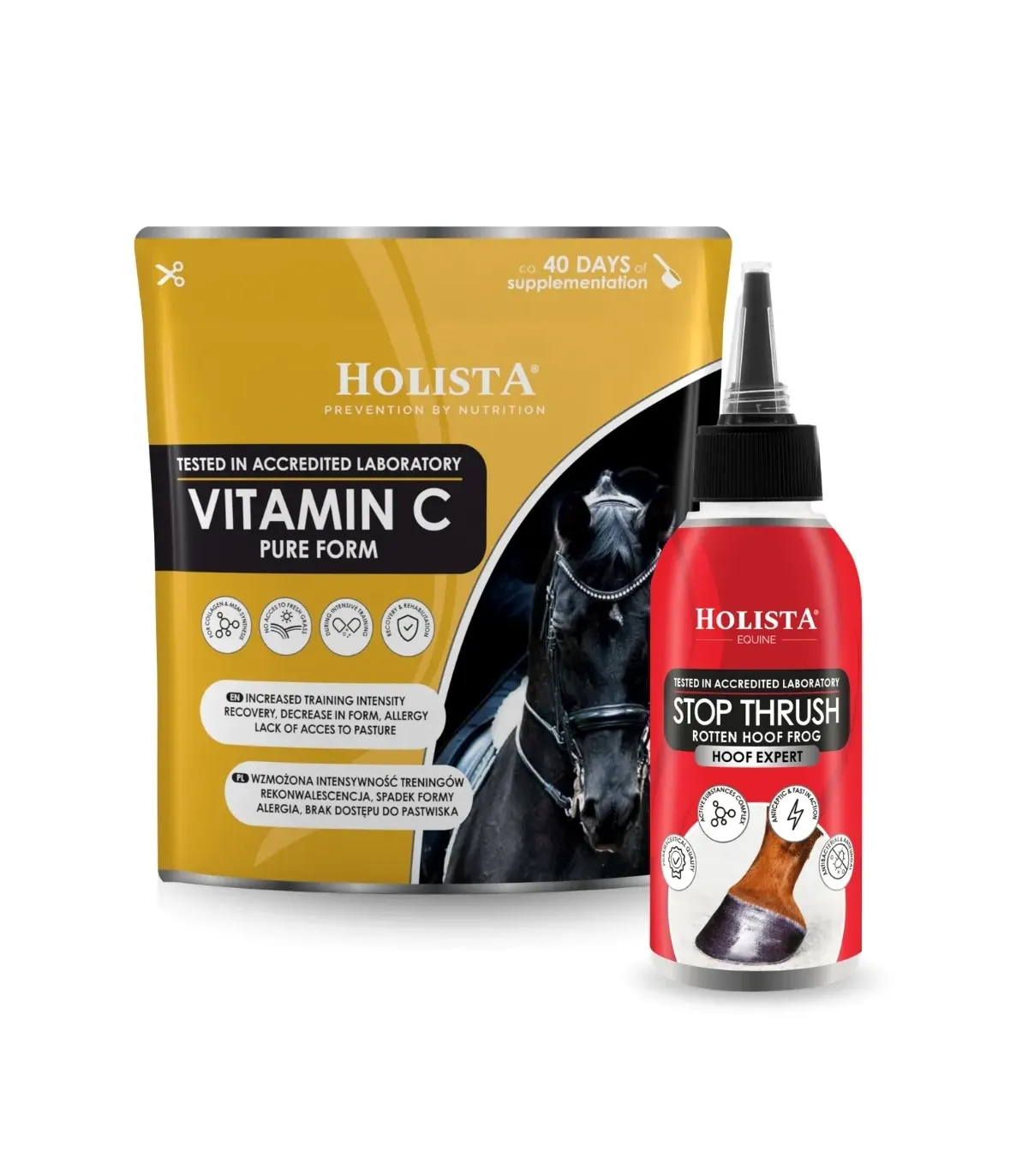 ZESTAW Witamina C 600g + Stop Thrush 100ml profilaktyka chorób kopyt
