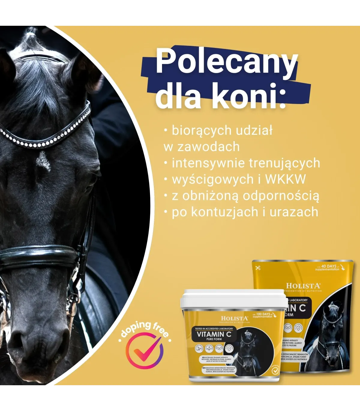 Wsparcie skóry, sierści i odporności - Biotin Forte 1000g + Witamina C 600g