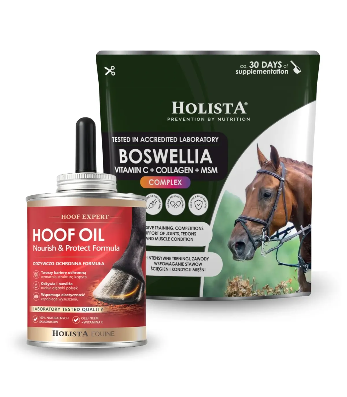 Kompleksowa regeneracja kopyta - Hoof Expert Hoof Oil 400ml + Boswellia Serrata 500g