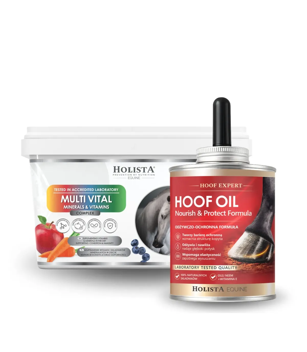 Kompleksowe odżywienie kopyt - Hoof Expert Hoof Oil 400ml + Multi Vital 3500g