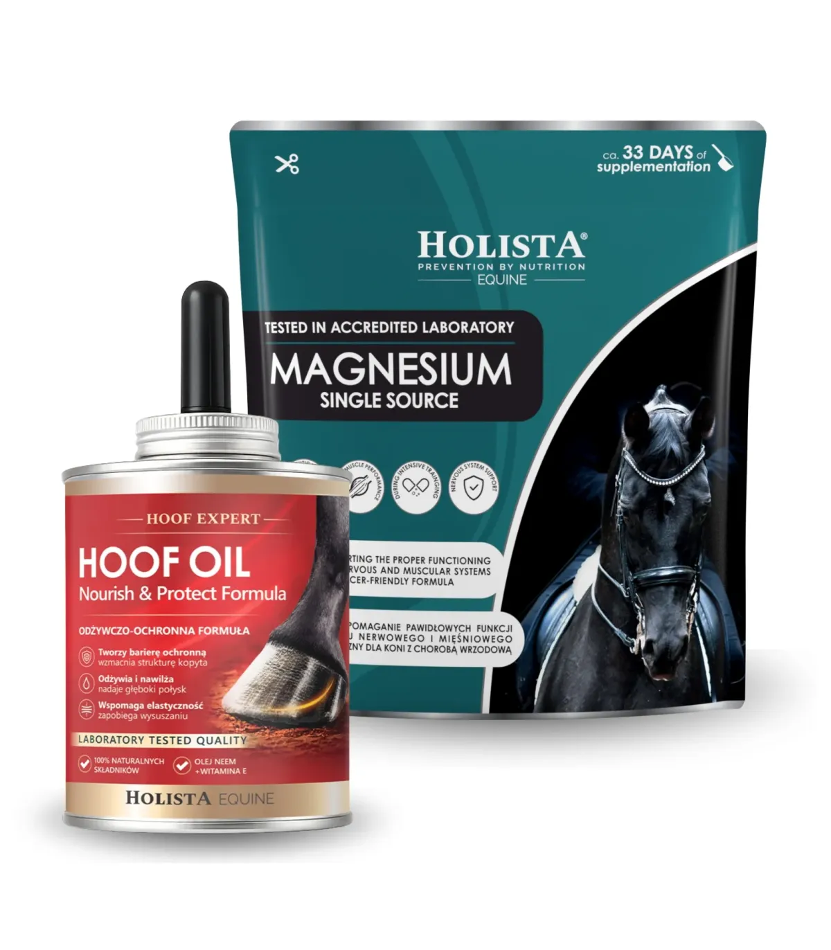 Profesjonalna regeneracja kopyta - Hoof Expert Hoof Oil 400ml + Magnesium 800g