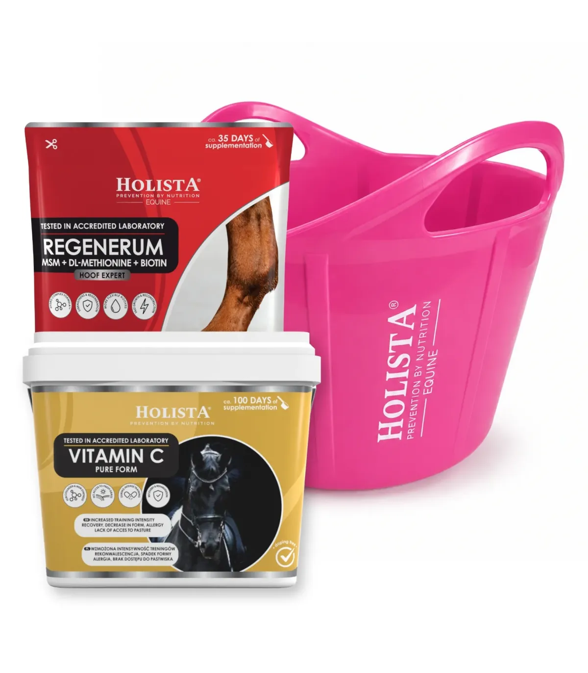 Witamina C 1000g + Regenerum 1000g + Wiadro elastyczne 17l GRATIS