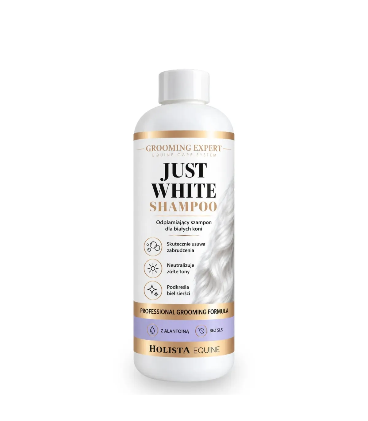 Just White Shampoo 500ml - Odplamiający szampon dla białych koni