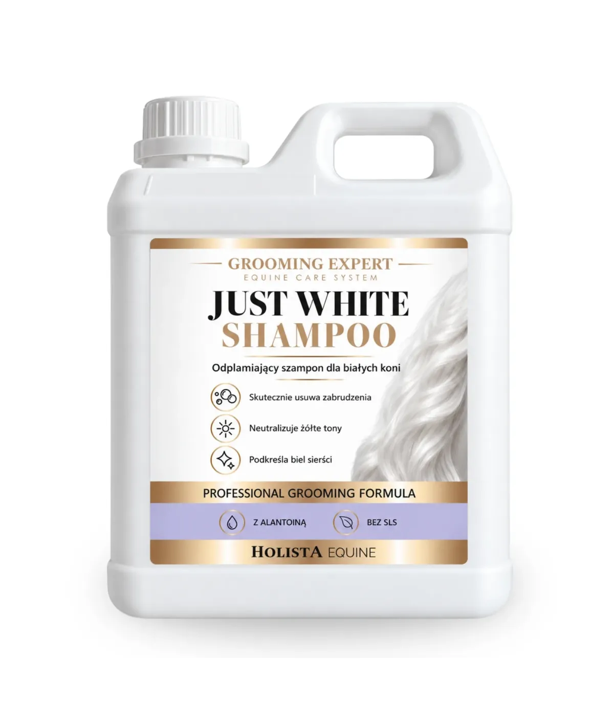 Just White Shampoo 2000ml - Odplamiający szampon dla białych koni