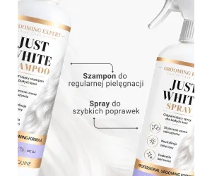 Just White Shampoo 2000ml - Odplamiający szampon dla białych koni