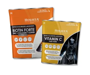 ZESTAW Biotin Forte 500g + Witamina C 600g kompleksowe wsparcie odporności