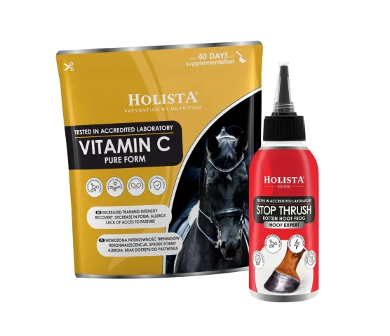 ZESTAW Witamina C 600g + Stop Thrush 100ml profilaktyka chorób kopyt