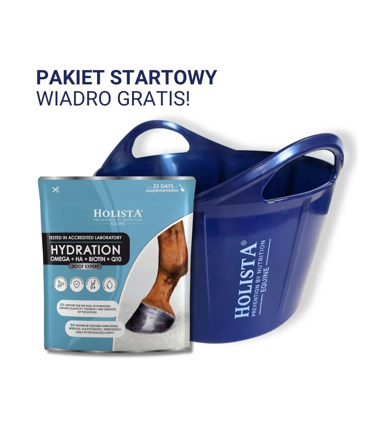 Hoof Expert Hydration 800g + Wiadro elastyczne 17l GRATIS - Pakiet Startowy