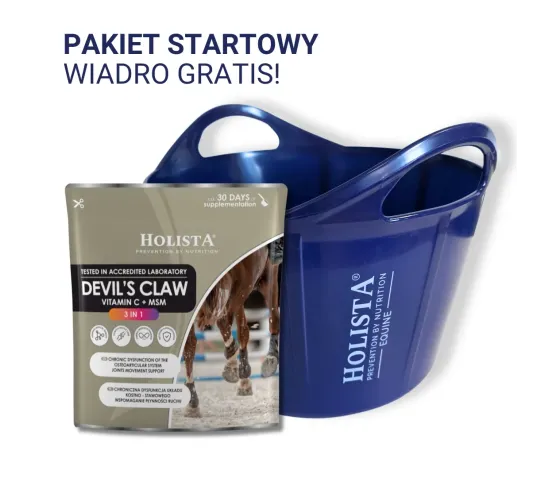 Czarci Pazur + MSM + Vit C 500g + Wiadro elastyczne 17l GRATIS - Pakiet Startowy
