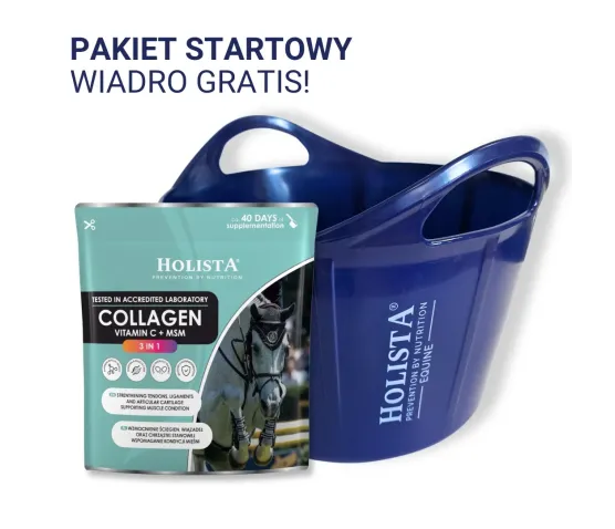 Kolagen 3w1 Vit C + MSM 600g + Wiadro elastyczne 17l GRATIS - Pakiet Startowy