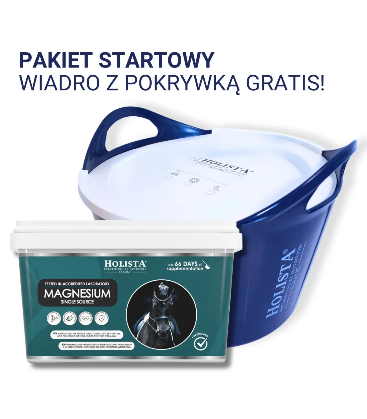 Magnesium 1600g + Wiadro elastyczne 17l z pokrywką GRATIS - Pakiet Startowy