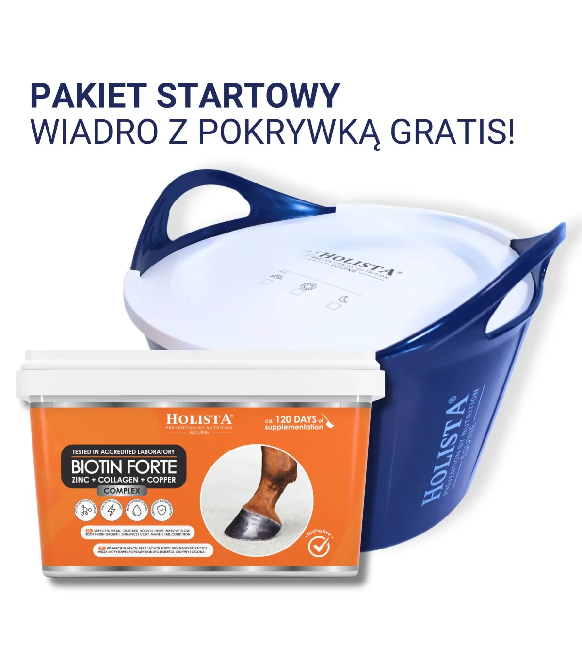 Biotin Forte 1800g + Wiadro elastyczne 17l z pokrywką GRATIS - Pakiet Startowy