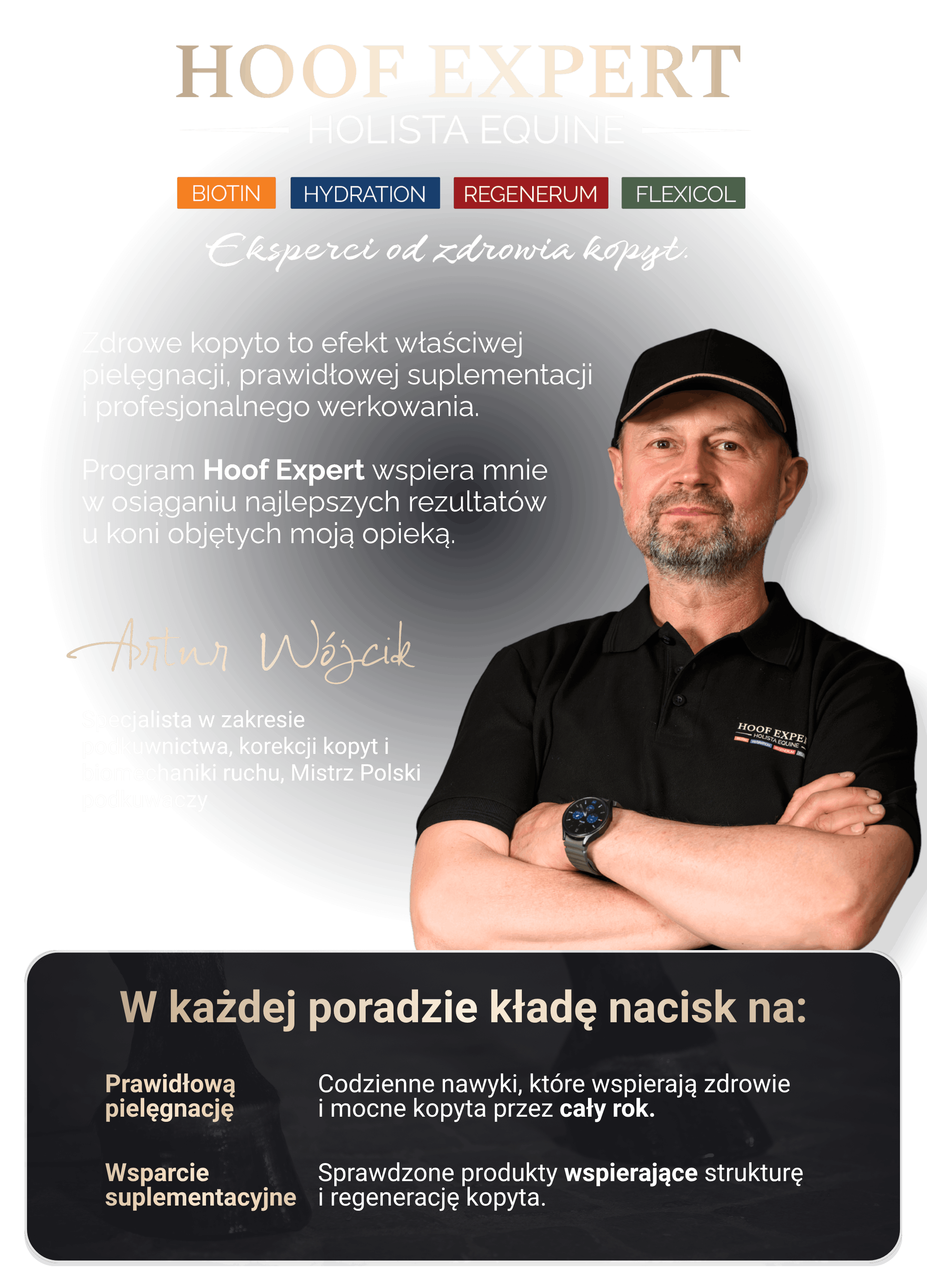 Dołącz do programu Hoof Expert i otrzymuj porady pielęgnacyjne od Mistrza Polski Podkuwaczy!